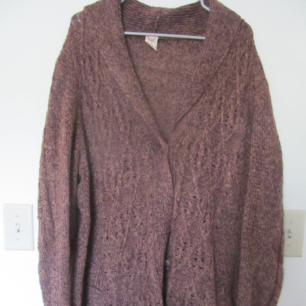 Faded Glory Brown Cardigan Sweater Size 4X